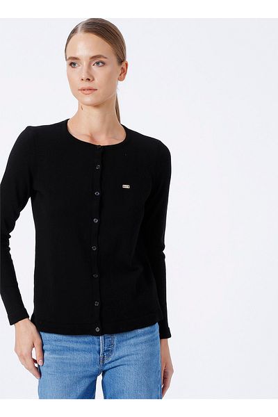 U.S. Polo Assn. Μαύρη γυναικεία ζακέτα Glt01-sk22
