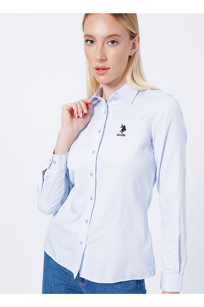U.S. Polo Assn. Cămașă Guler Unis Albastru Cămașă Femei Wox022k
