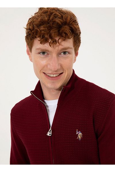 U.S. Polo Assn. Cardigan, 4xl, Red
