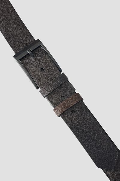 WRANGLER 100% Leather Black-Brown Belt