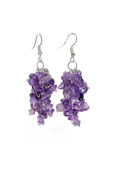 İPAR AKSESUAR Amethyst Irregular Dangle Earrings