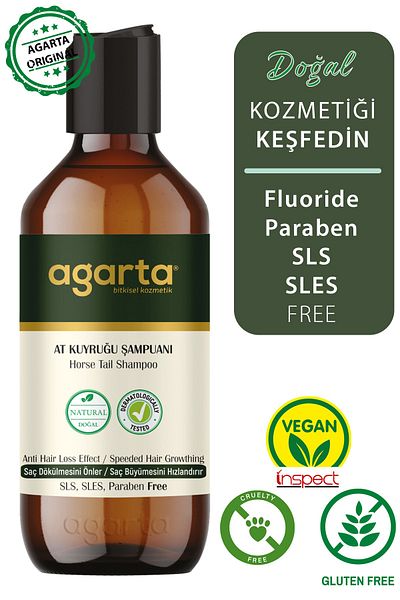 Agarta Natural Ponytail Shampoo - 400 Ml, 3 Pieces
