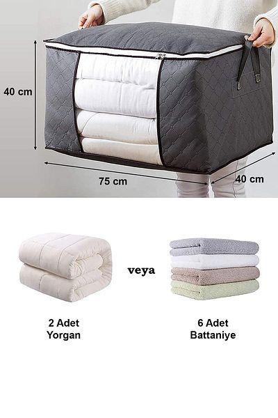 REKHOME 3 τεμάχια γκρι μαξιλάρι μεγάλου μεγέθους με παράθυρο, πάπλωμα, πουλόβερ Hurcu / 75x40x40