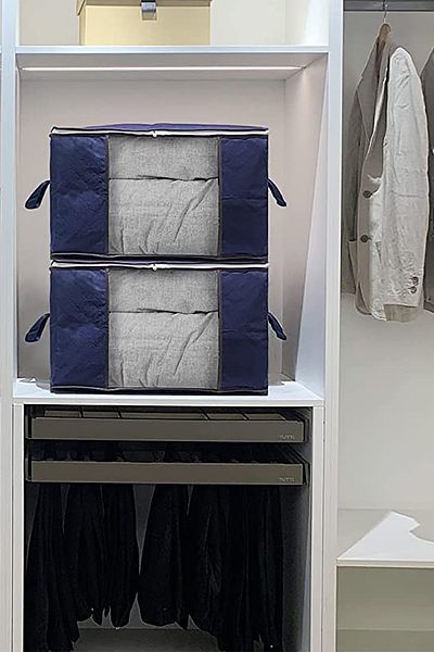 REKHOME 3 Pieces of Window Navy Blue Large Size Pillow Quilt Sweater Hurcu / 75x40x40