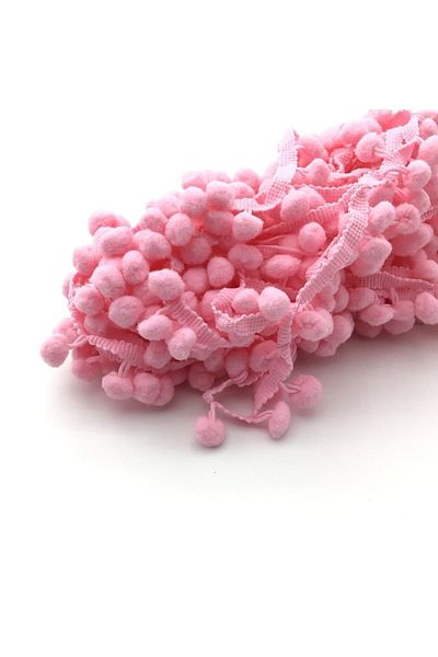 Erdal Ticaret Pink Stripe Pompom - (+~5 Mt)