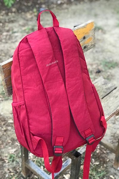 DodoButik Red Backpack with Large Size Water Resistant Pockets
