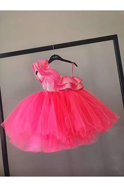 SCSTİL Fusya One Shoulder Sequined Dress