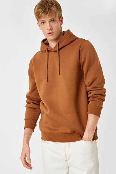Koton Erkek Basic Kapşonlu Sweatshirt 3wam70050mk