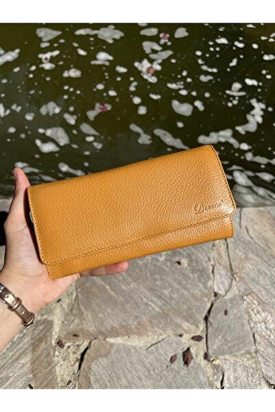 DERKON Yellow Women's Wallet with Lots of Eyelets