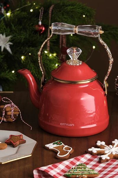 Emsan Troy Vintage Red Induction Based Kettle