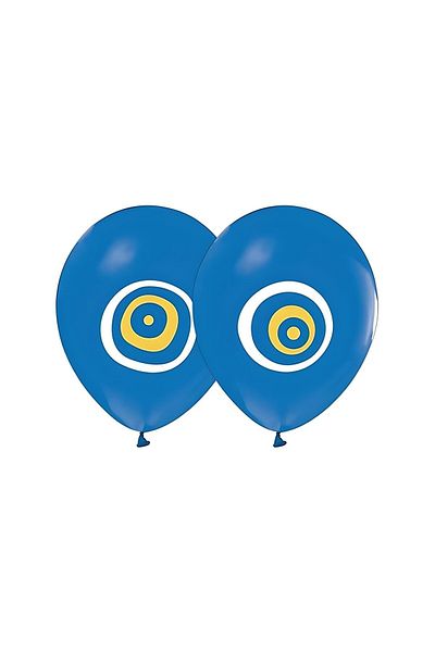 DÜVENCİ TİCARET 12" Blue Balloon - Mini Party Store Evil Eye Bead Printed