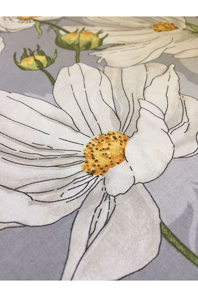 Lief Home Daisy Patterned Cotton Zippered Pillowcase| 50x70 2 Pieces