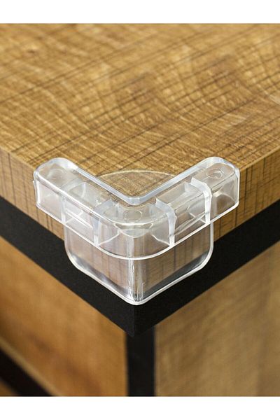 mrtbilisim Silicone Glass Shelf Corner Protector Child Safety Set of 5 Full Size Corner Protector Glass Shelf Protector