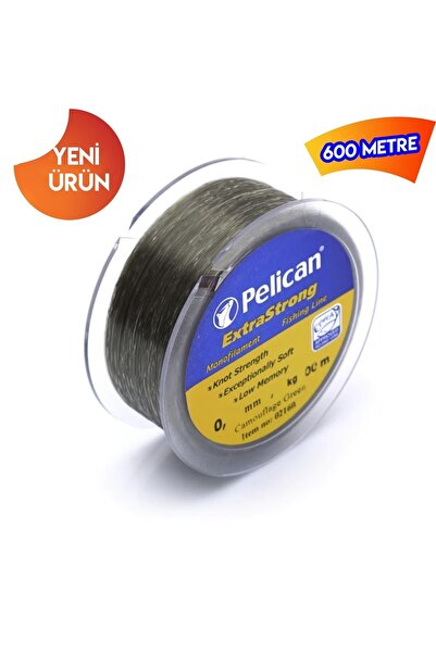 Pelican Bobin Misina 600 Mt Kamuflaj Yeşil Extra Strong