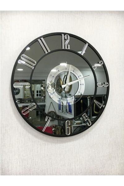 hibiscus Gerçek Aynalı Dekoratif Duvar Saati (50 CM)