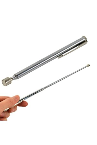 TeknoGöz Teleskopik Mıknatıslı Çubuk Ayarlanabilir Mıknatıslı Çubuk Gümüş