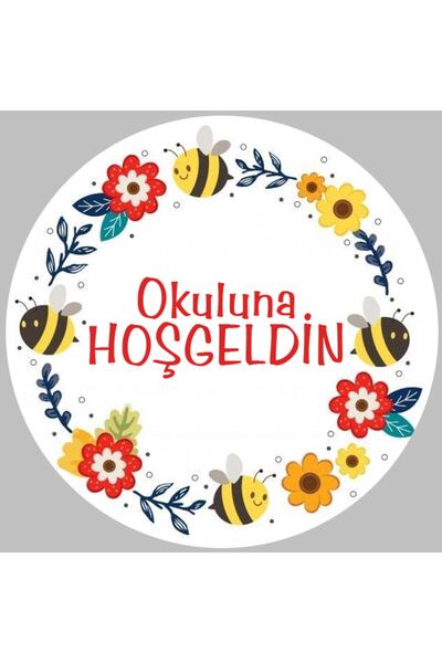 TELLGRAF REKLAM HİZMETLERİ Okuluna Hoşgeldin Yazılı Okul Defter- Kitap Etiket...