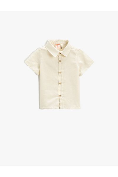 Koton Hemd - Ecru - Regular Fit