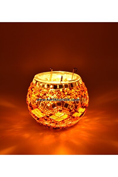 karlıkturistik Mozaik Mumluk El Işi Dekoratif Otantik Flora Mumluk Hediyelik ...