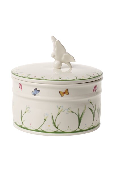 Villeroy & Boch Colourful Spring Çiçek Desenli Porselen Dekoratif Kutu 18 cm