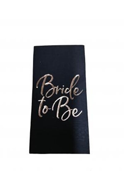 kidspartim منديل العروس الأسود المطلي بالذهب الوردي 16 قطعة