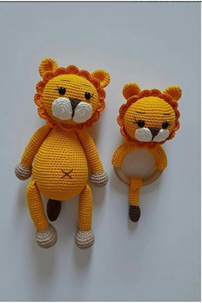 MYTOY Aslan Çıngırak Yenidoğan Set Organik Oyuncak