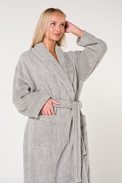 Cranberries Dámský župan Battal s plochým a bavlněným šálovým límcem