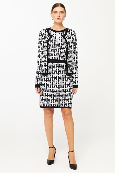 adL Πλεκτό μπουφάν με γεωμετρικά σχέδια