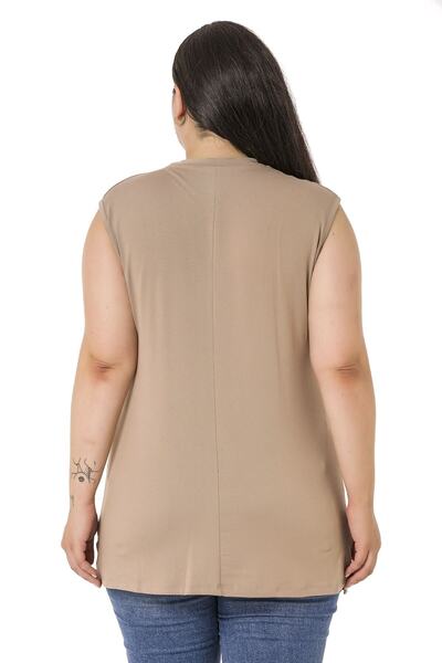 DISENTIS MODEST Half Fisherman Long Viscose Mink Body with Slits on the Sides