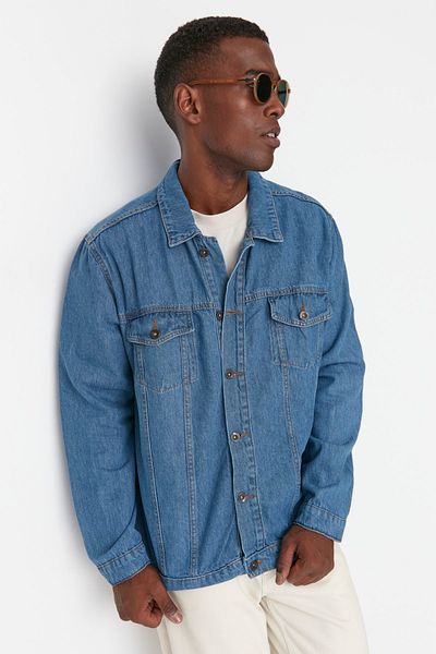 Trendyol Collection Navy Blue Regular Fit Jacket TMNSS22CE0186