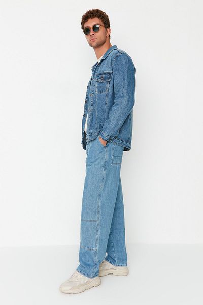 Trendyol Collection Relaxed Cut Blue Jeans - Wide Leg Fit TMNSS22JE0102