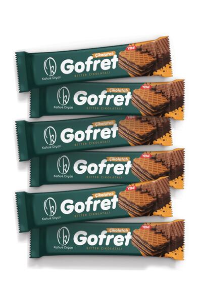 Kahve Diyarı Bitter Çikolatalı Gofret 30 Gr - 6'lı Paket