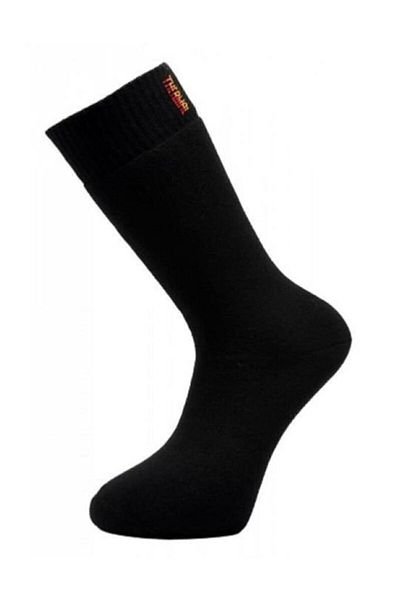 Meguca Socks Мъжки черни зимни чорапи с термо хавлиени кърпи с 6 чифта