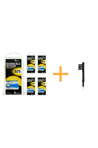 Duracell Activair 675 No Işitme Pili (5 Paket X 6= 30 Adet) + Hediye Mıknatıs...