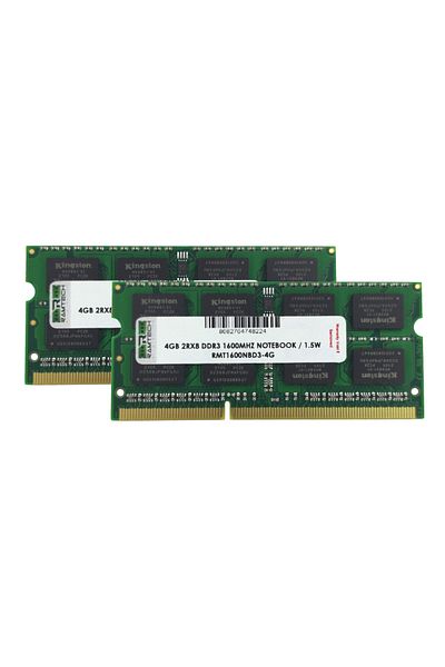 RAMTECH ذاكرة وصول عشوائي للكمبيوتر المحمول 8 جيجابايت (4x4 مزدوج) Ddr3 1600 ميجا هرتز 1.5 فولت متوافقة مع معالجات Intel و AMD