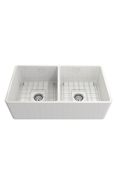 Bocchi Lavello Eviye Çift Gözlü 84 Cm - Parlak Beyaz