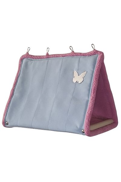 Akat Cosy Cuddly Large Size Blue+Pink Parrot Hammock (Big Parrot Species)