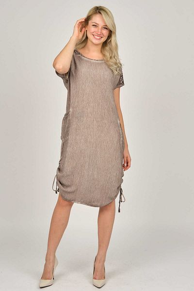 ELLA CAMELIA Rochie de damă cu detaliu pe umăr 5012175 kaki