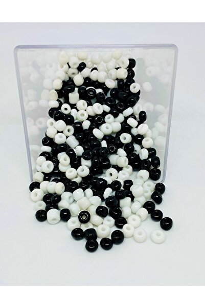 yağmur gökçe Mărgele de nisip de sticlă alb-negru de 40 de grame - 7
