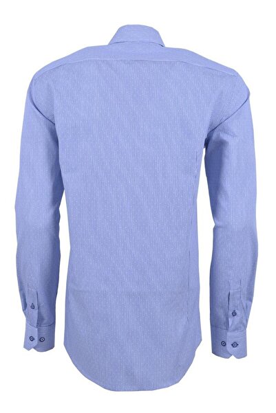 Ottomoda Erkek Çizgili Uzun Kollu Yarı Slim Pamuklu Gömlek, Ot-c-20033