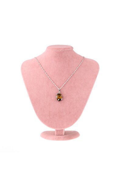 Deniz Doğal Taş Sertifikalı Kaplan Gözü ( Taşlar) Doğaltaş Kolye Ucu M429