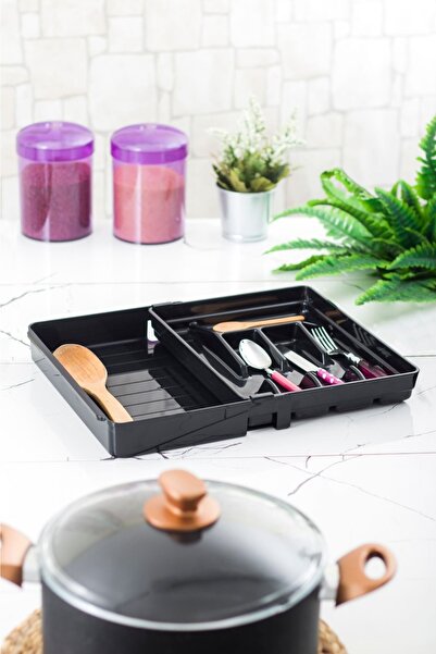 Depa Ayarlanabilir Çekmece Içi Kaşıklık Siyah