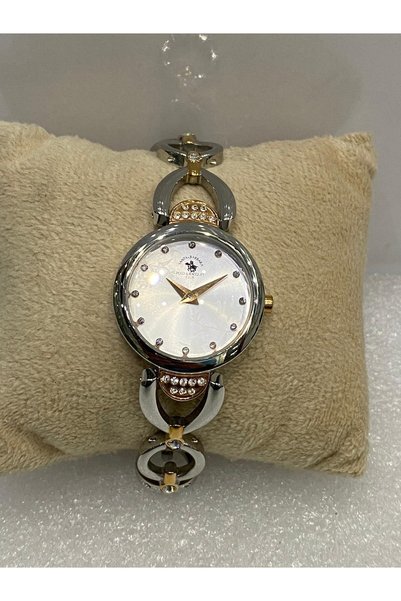 Santa Barbara Polo & Racquet Club Santa Barbara Polo Künye Kadın Kol Saati &100 Çelik Taşlı 5 Atm 32 Mm