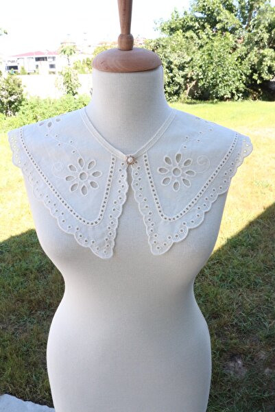 SHERLOCK HOME Vintage Pamuklu Ham Yaka (bej Rengi)