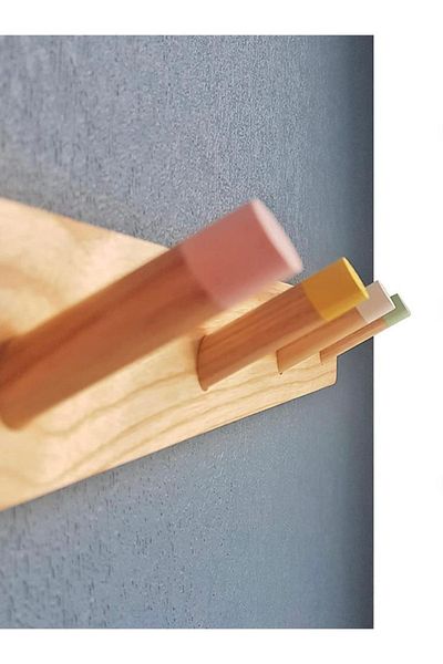 Lina Ahşap Diyarı Modern Wooden Wall Hanger - Montessori and Decorative Multi-purpose Hanger