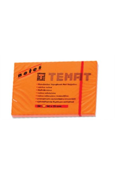Temat Adhesive Note Paper Phosphorescent Orange 50x75 Mm 62893