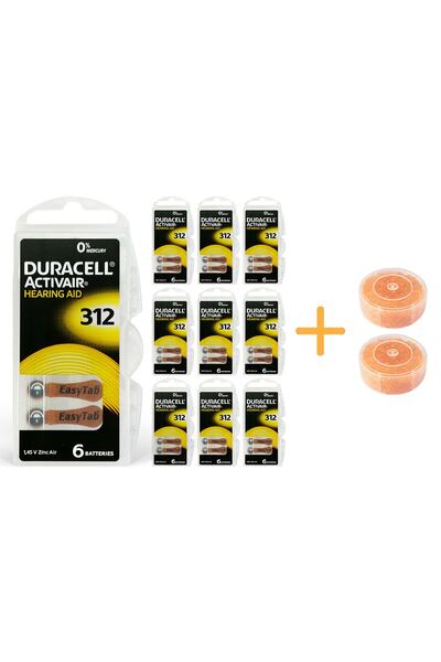 Duracell Activair 312 No Işitme Pili (10 Paket X 6= 60 Adet) + Hediye Nem Alı...