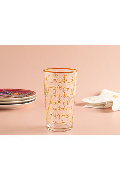 English Home 660 ml Yellow Cartello Glass Soft Drink Cup