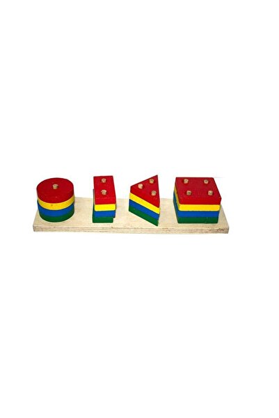 Generic Brand Geometric Patterned Wooden Children's Game