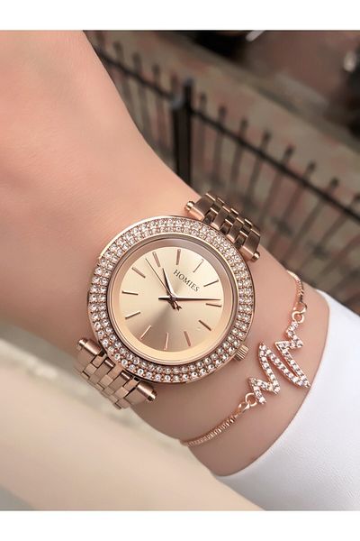 Homies Women's Wristwatch-Bracelet Gift Steel Cord Waterproof